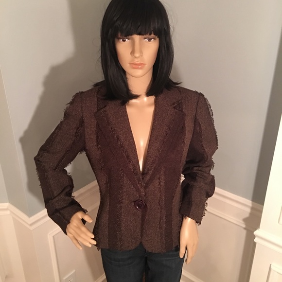 Brown blazer jacket - Picture 4 of 7